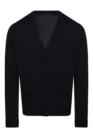 Caridgan in lana merino nero ROBERTO COLLINA | 253M01010M0109